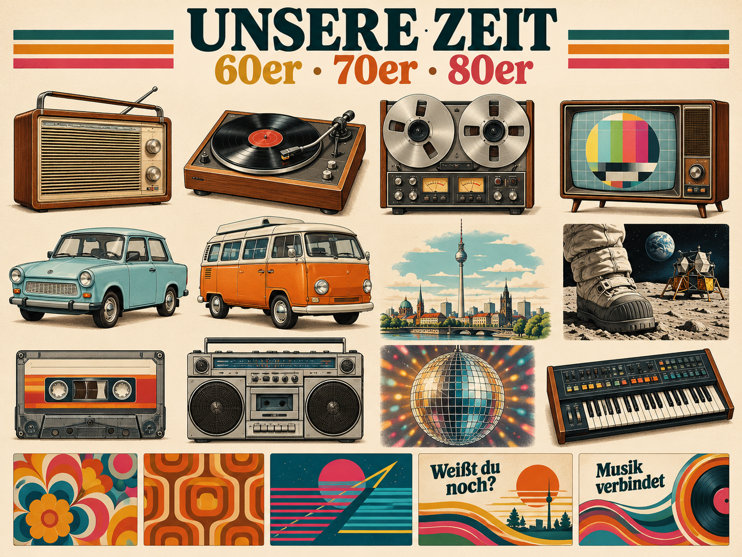 Unsere Zeit — ретро-коллекция: винил, радио, кассеты